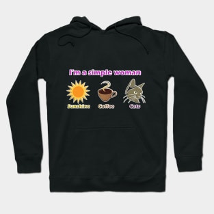 Simple Woman - Sunshine, Coffee, Cats Hoodie